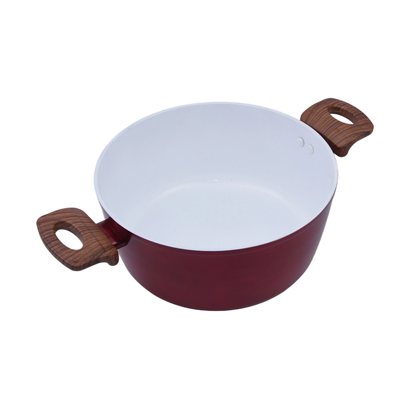 Cocotte en aluminium forgé avec céramique blanche