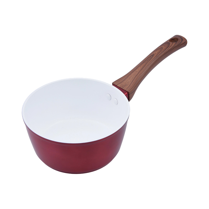 Casserole en aluminium forgé et céramique blanche