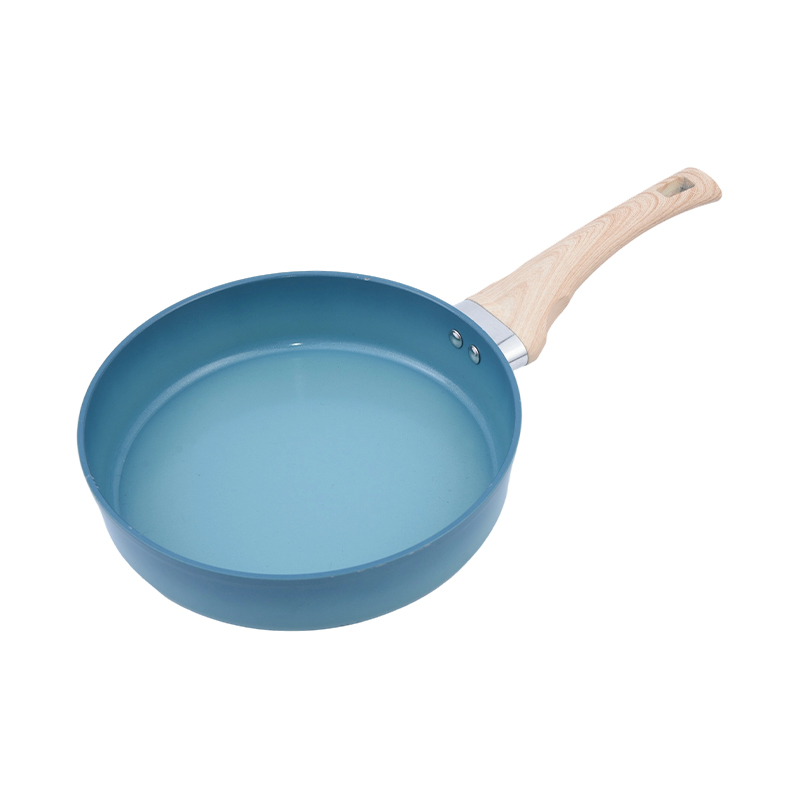 Poêle à frire de forme droite en aluminium forgé