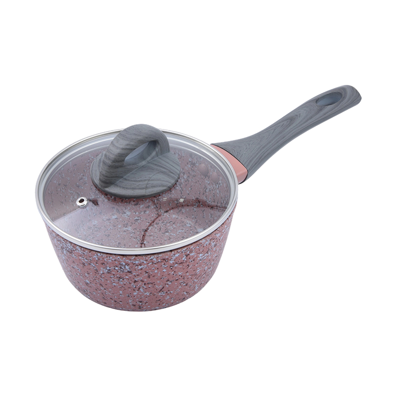 Casserole en aluminium forgé avec granit rose