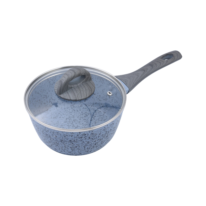 Casserole en aluminium forgé avec granit bleu