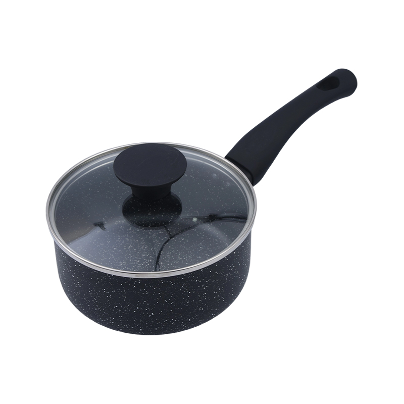 Casserole en aluminium pressé marbre noir