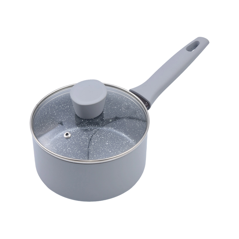 Casserole en aluminium pressé marbre crème