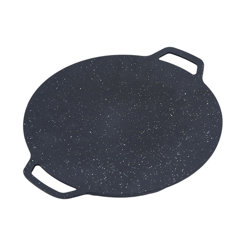 Poêle à griller ronde en aluminium pressé