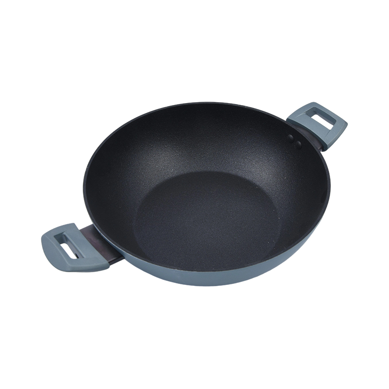 Poignées doubles latérales pour wok en aluminium forgé