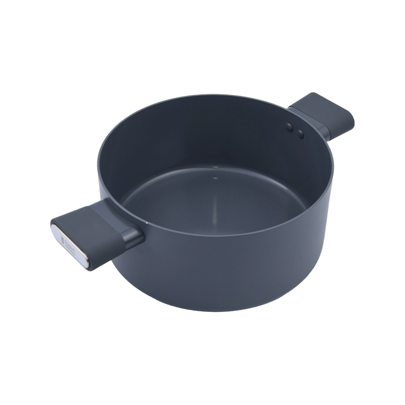 Cocotte En Aluminium Pressé Céramique Grise