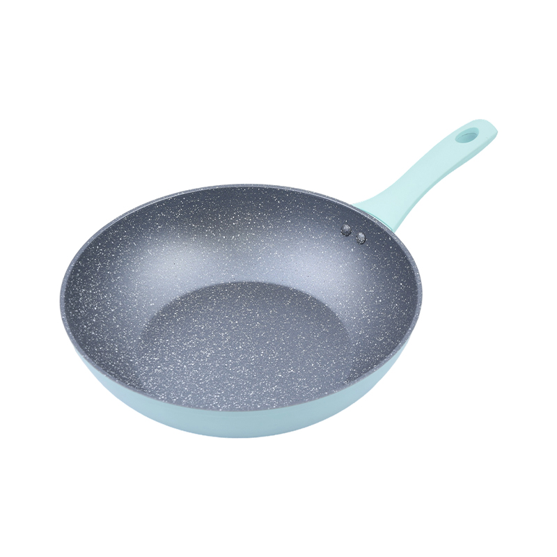 Wok en aluminium forgé avec marbre gris